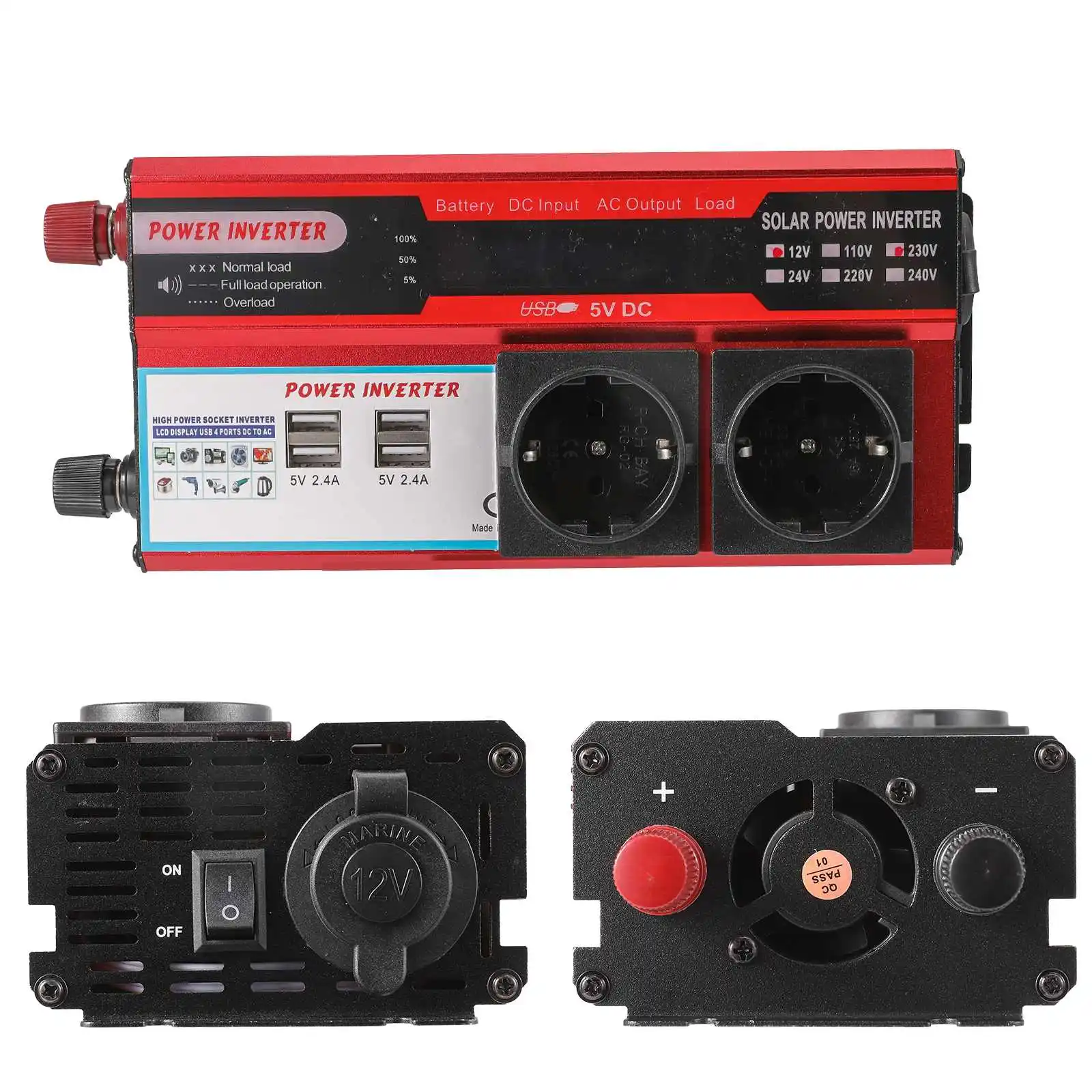 4000W Inverter DC 12V → AC 220V