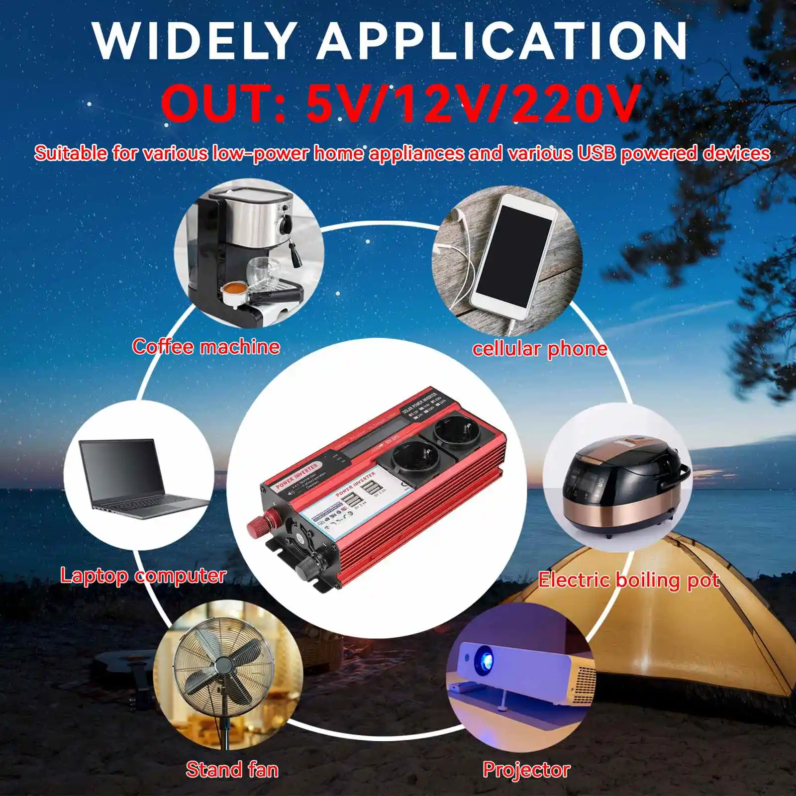 4000W Inverter DC 12V → AC 220V - Pilt 2