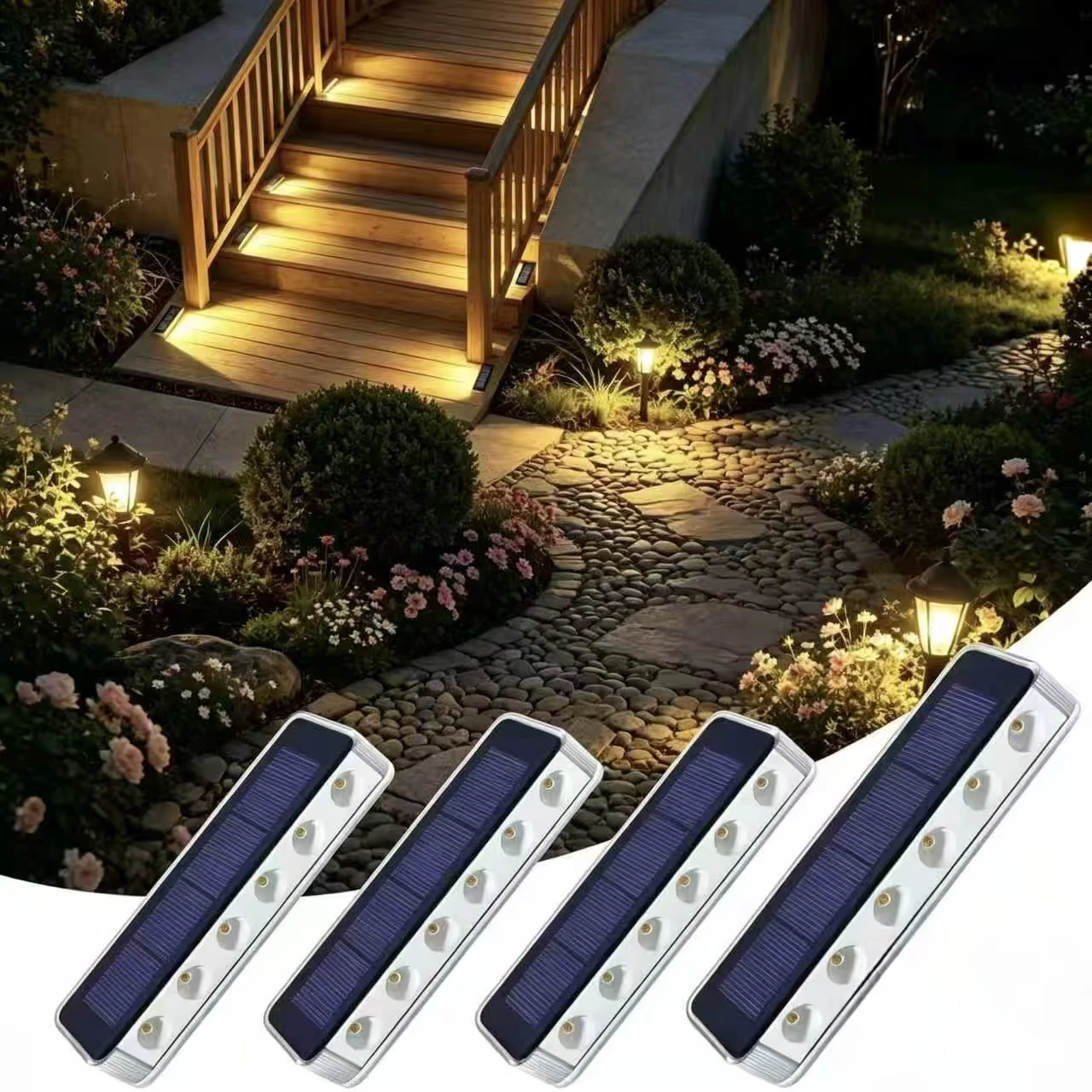 Päikese LED astmevalgustid terrassile ja teedele