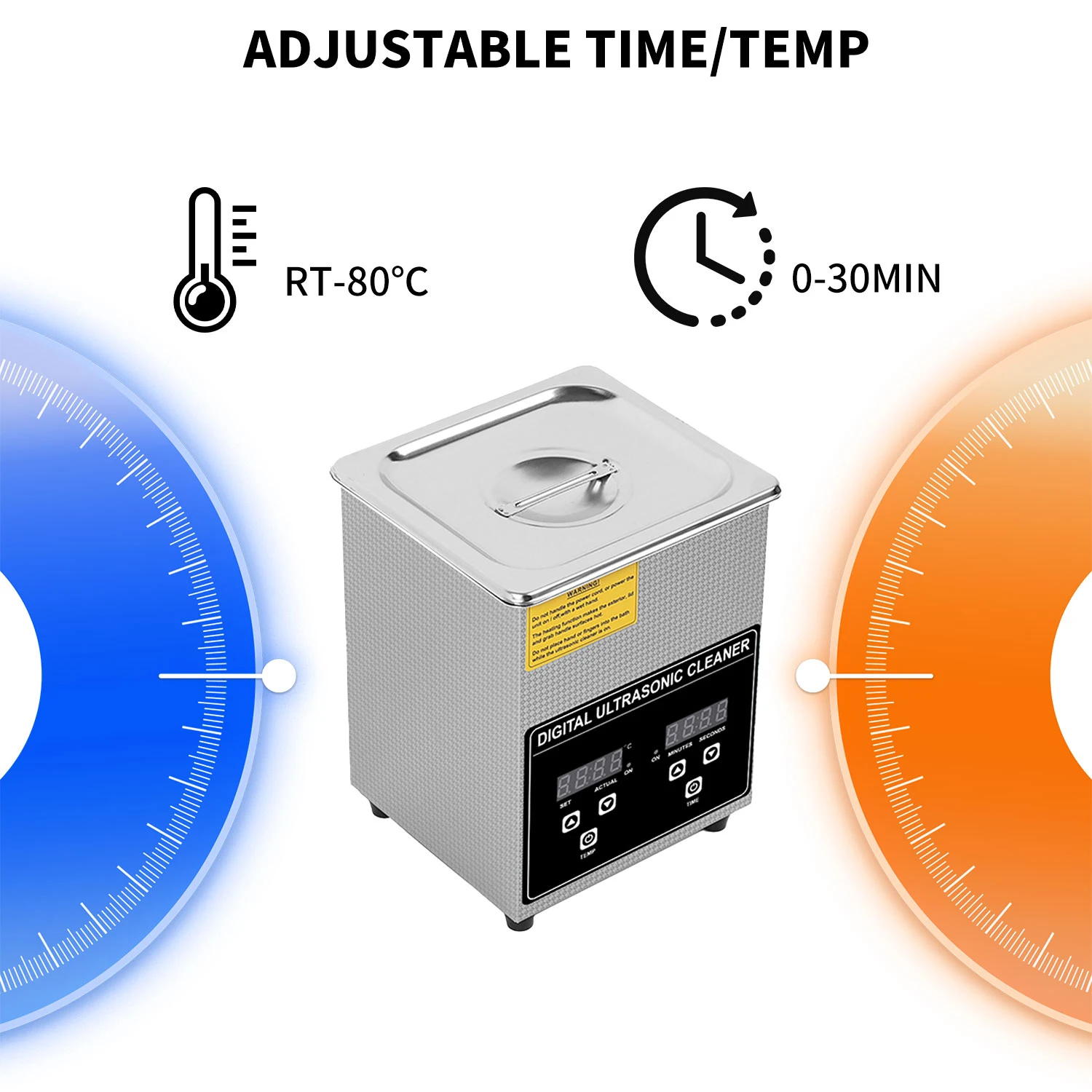 2L Digitaalne Ultraheliline Puhastusseade - Pilt 4